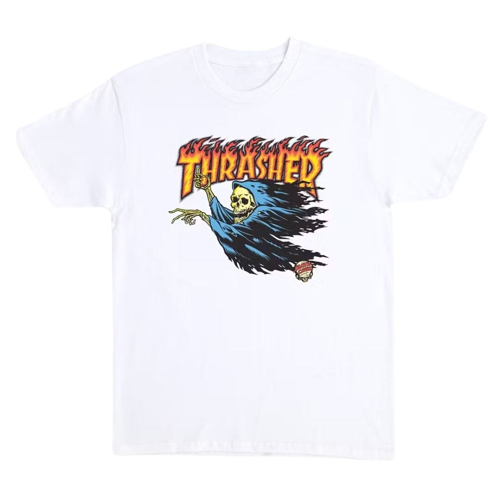 Santa Cruz X Thrasher OBrien Reaper White T-Shirt [Size: M]