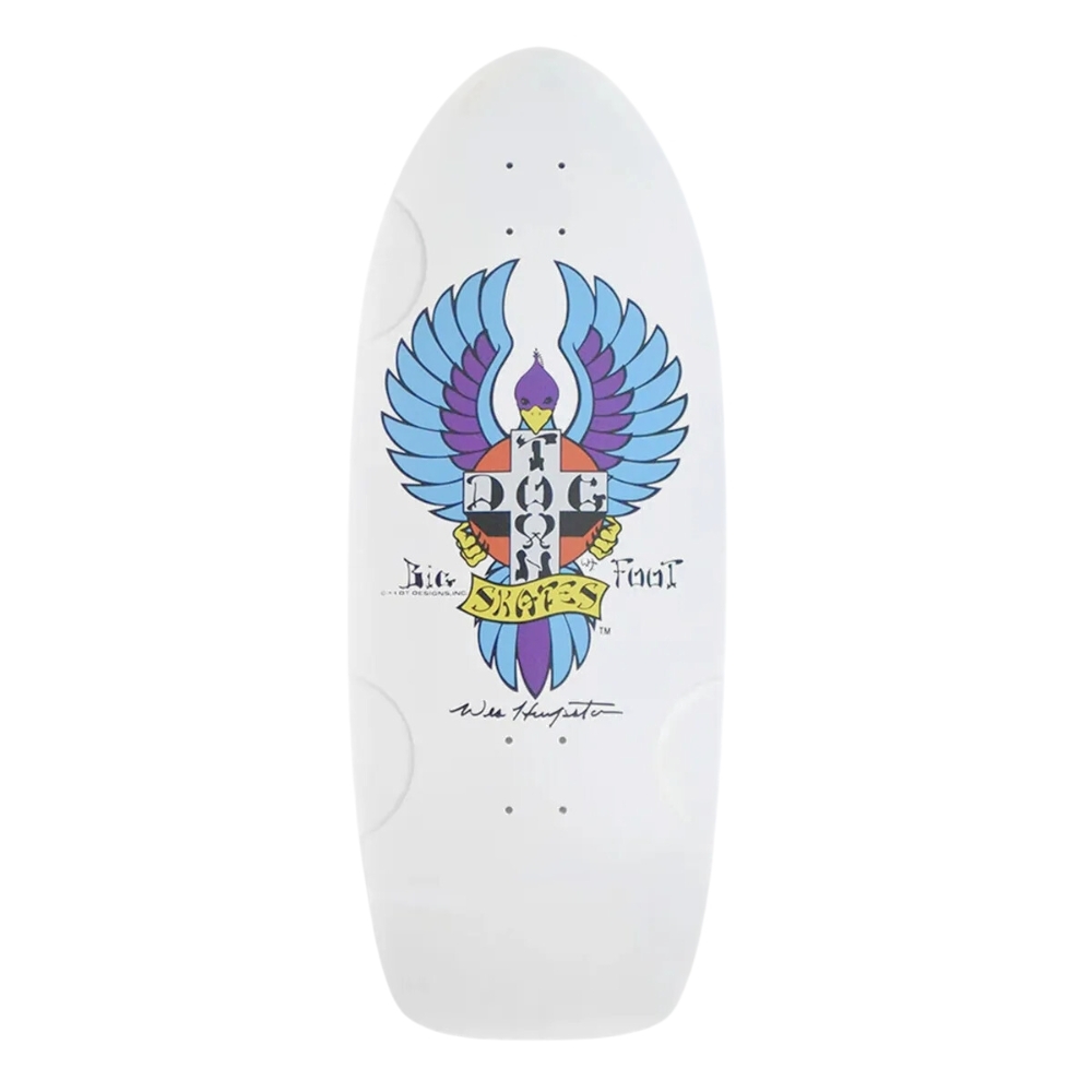 Dogtown Big Foot OG 70s Classic White Dip Blue 11.875 Skateboard Deck