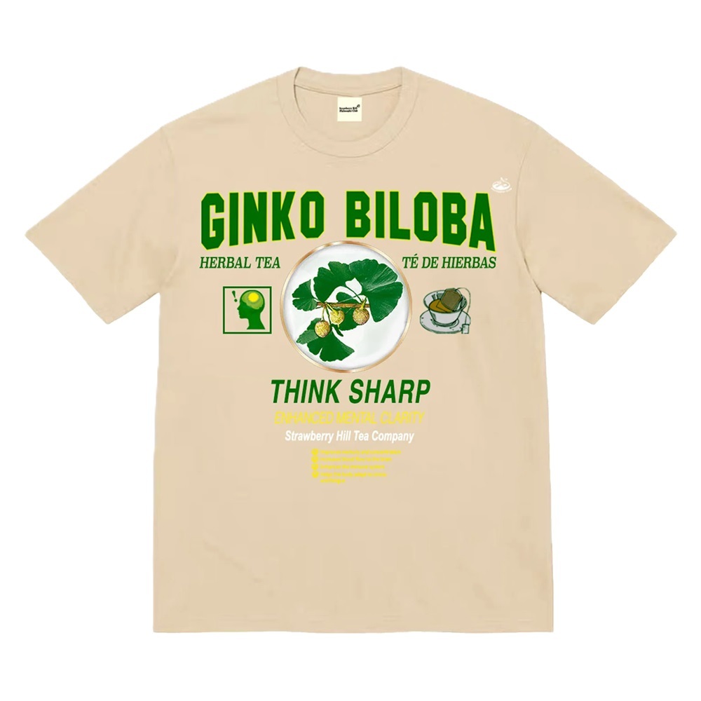 Strawberry Hill Philosophy Club Ginko Biloba Cream T-Shirt [Size: L]