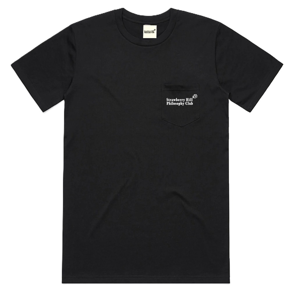 Strawberry Hill Philosophy Club Logo Pocket Black T-Shirt [Size: M]