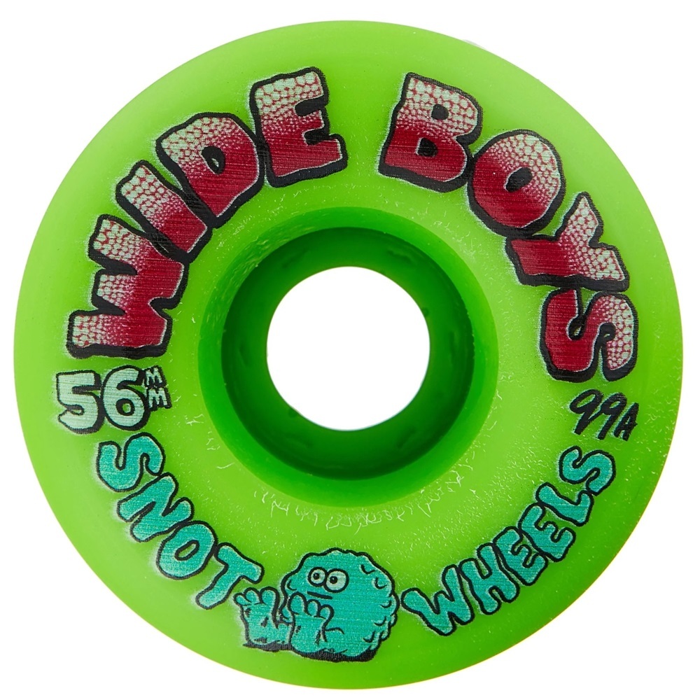 Snot Wheel Co Wide Boys Fluro Green 99A 56mm Skateboard Wheels