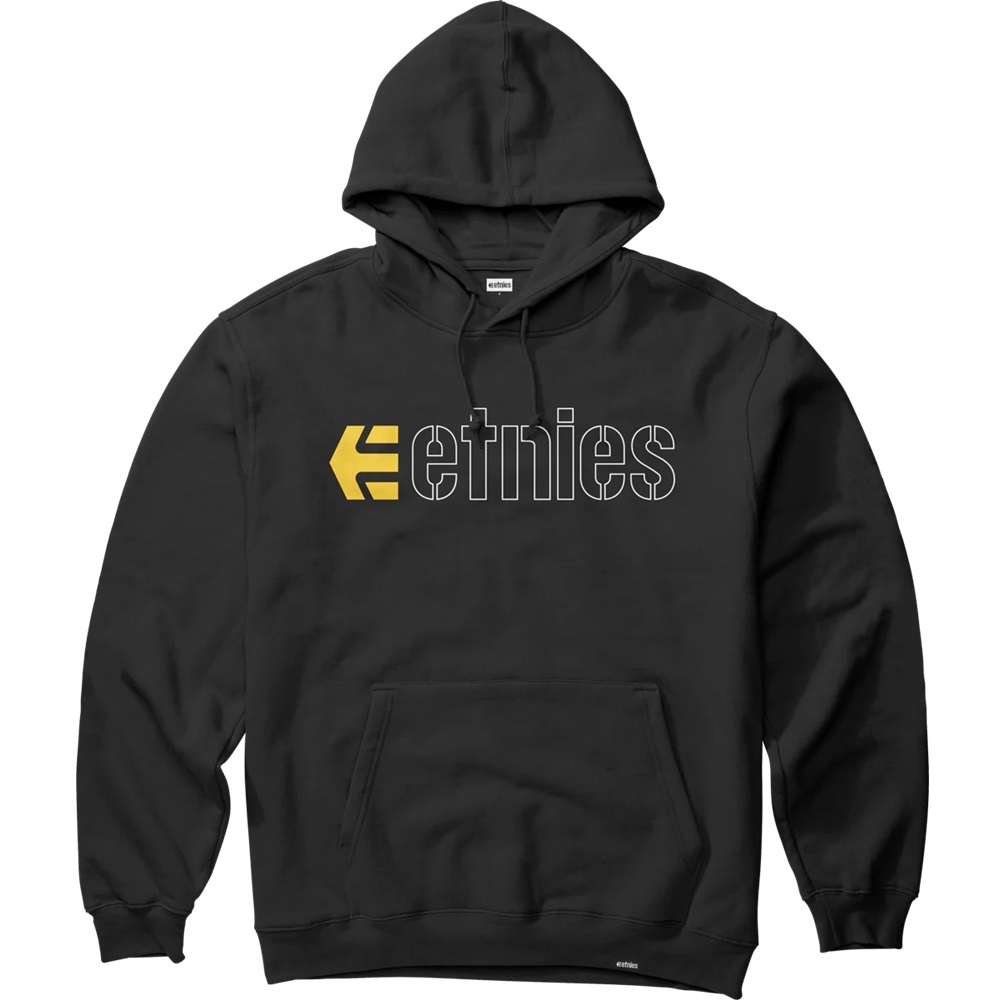 Etnies Ecorp Black White Yellow Kids Hoodie [Size: Youth XS]