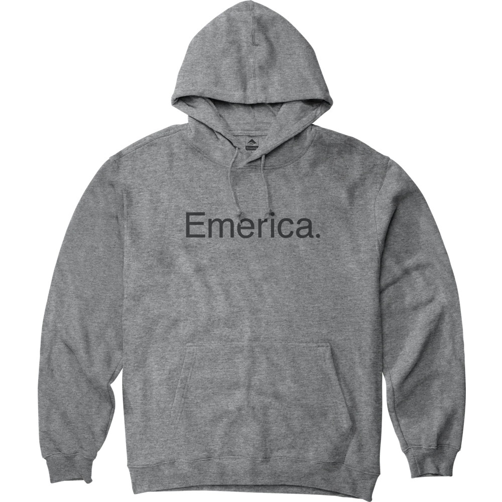 Emerica Pure Logo Grey Navy Hoodie [Size: M]