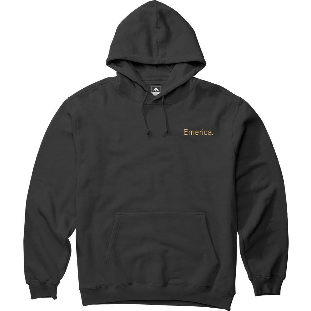 Emerica Lockup Black Gold Hoodie [Size: M]