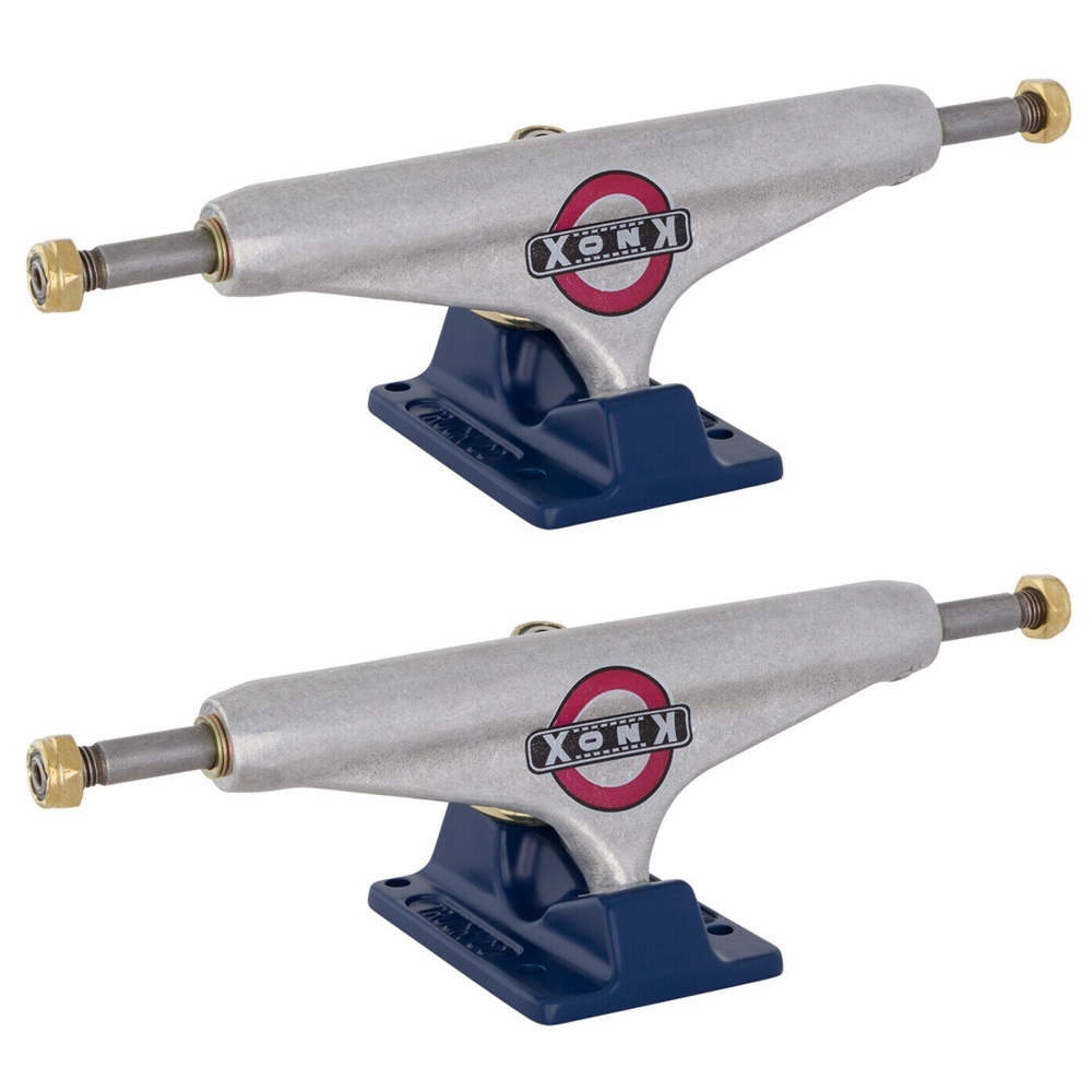 Independent Forged Hollow Knox Silver Blue Set Of 2 Skateboard Trucks [Size: 144]