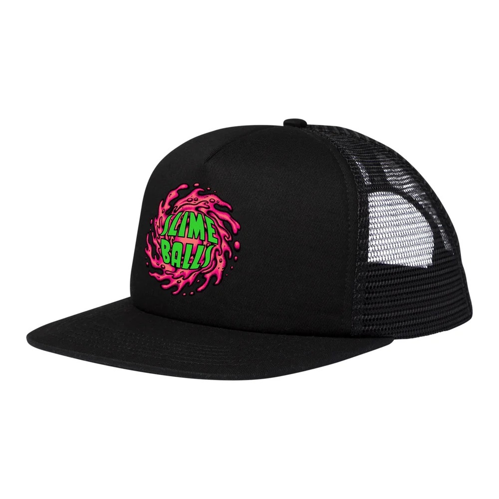 Slime Balls Logo Black Pink Trucker Hat