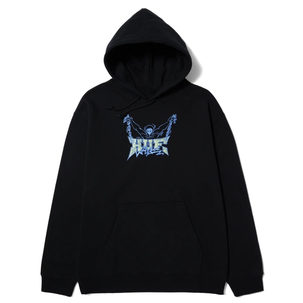 HUF Zine Black Hoodie [Size: M]