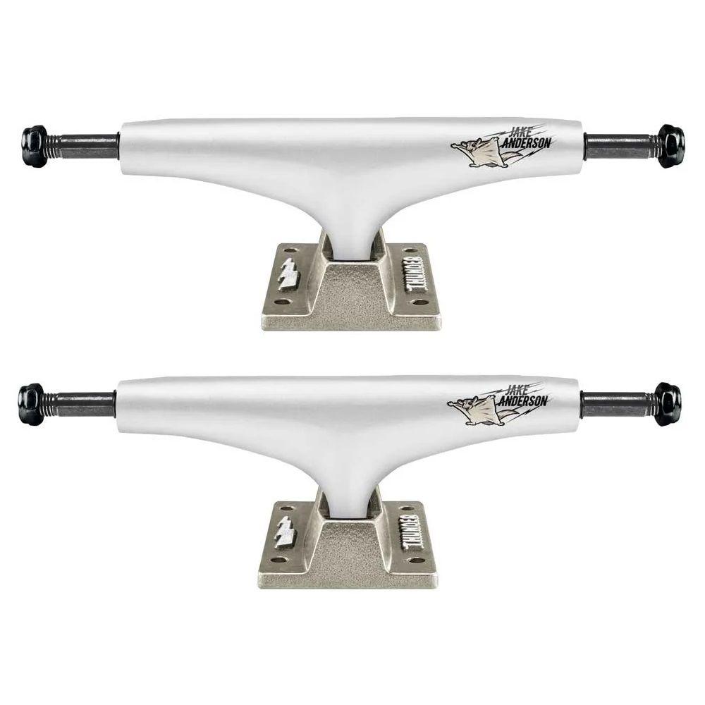 Thunder Jake Anderson Airstrike Pro White Set Of 2 Skateboard Trucks [Size: 147]