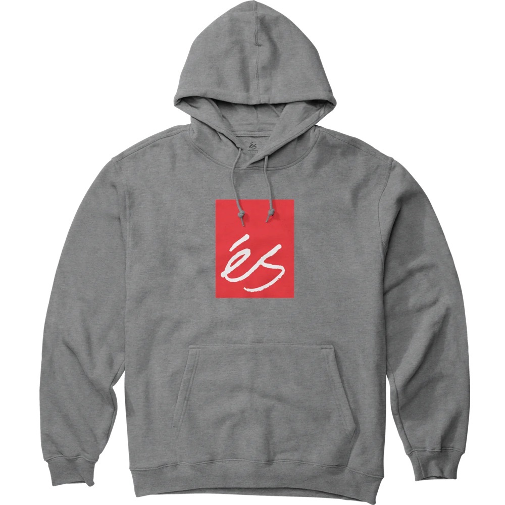 ES Main Block Fleece Grey Heather Hoodie [Size: S]