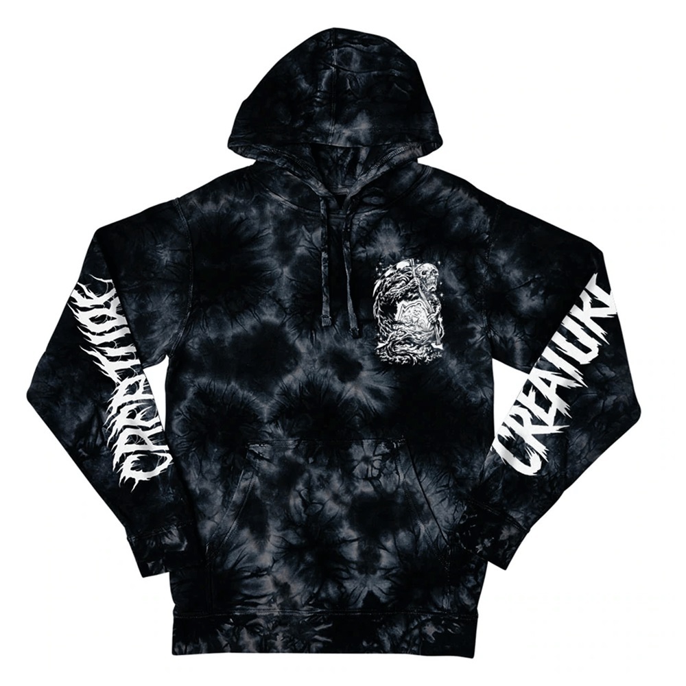 Creature Graveyard Tie Dye Black Hoodie [Size: L]