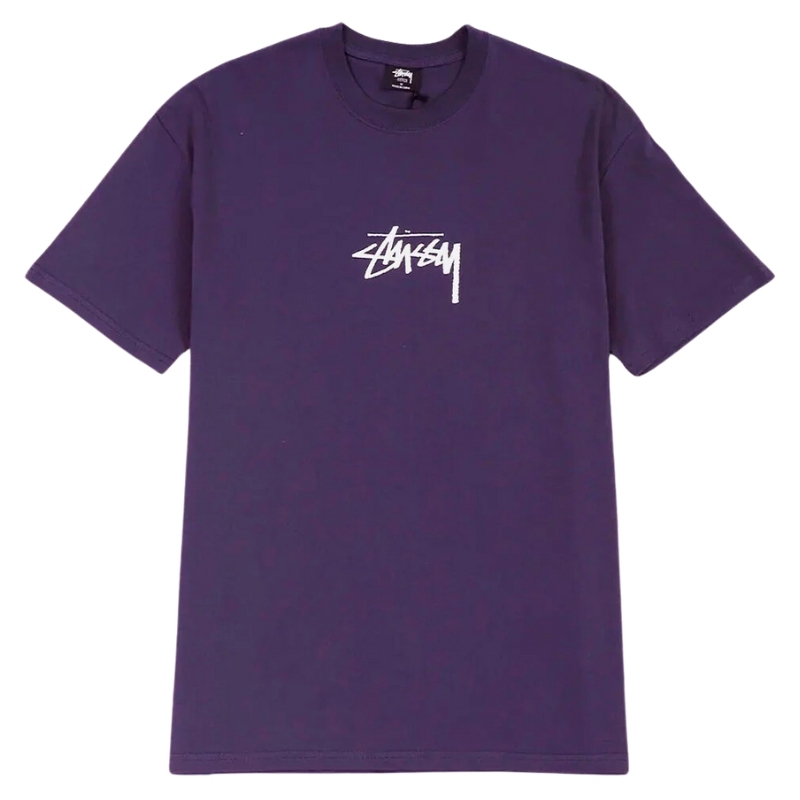 Stussy Stock Chest Grape T-Shirt [Size: M]