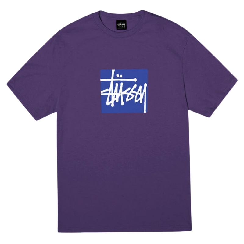 Stussy Stock Box Heavy Weight Grape T-Shirt [Size: M]