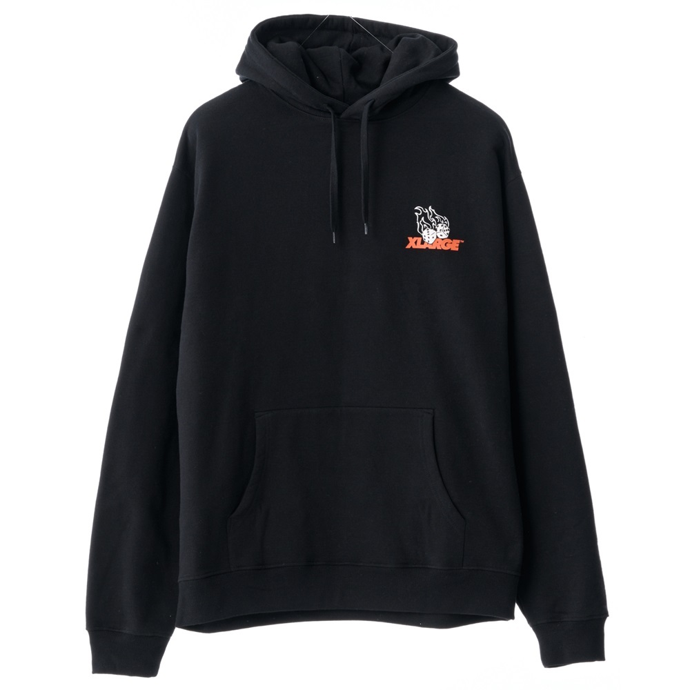 XLarge Fire Dice Solid Black Hoodie [Size: L]