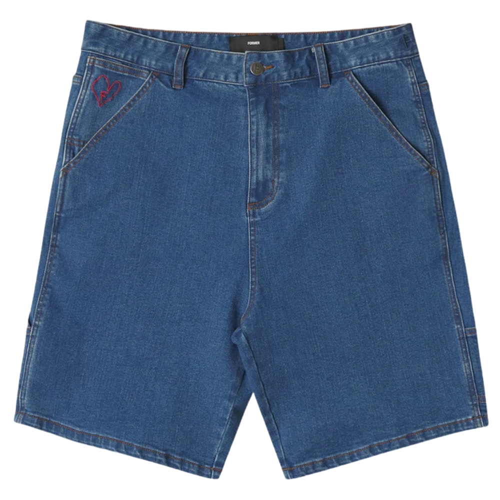 Former Distend Dark Blue Denim Walk Shorts [Size: 32]