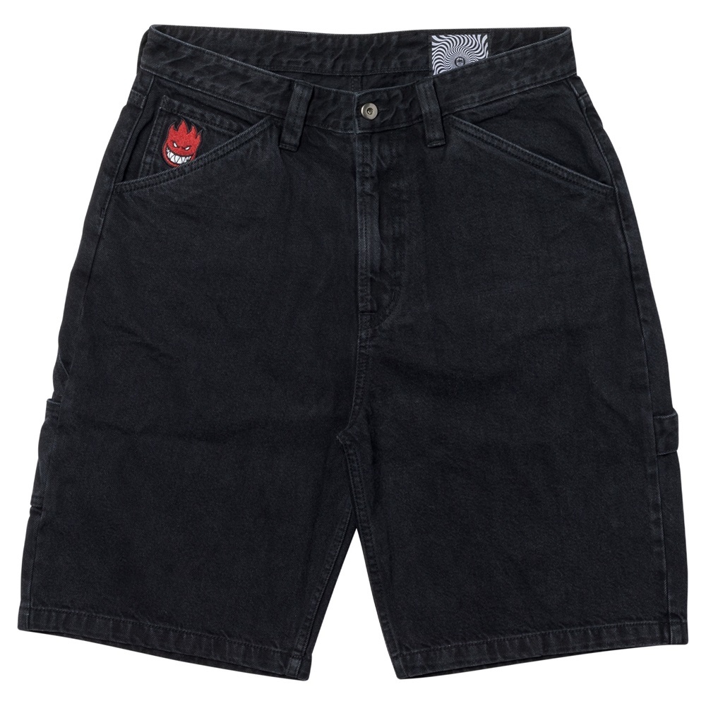 Spitfire Bighead Fill Denim Black Shorts [Size: M]