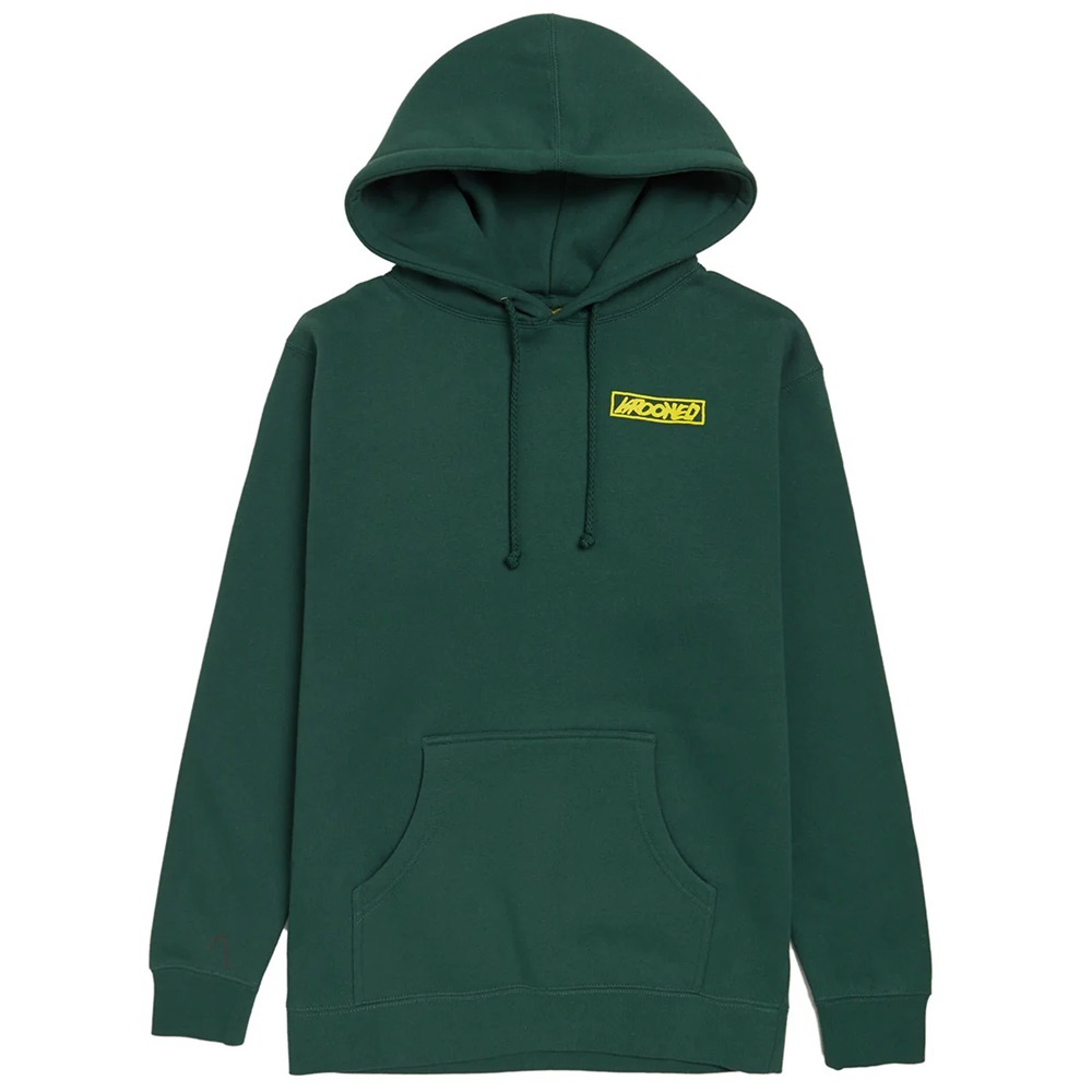 Krooked Moonsmile Raw Dark Green Yellow Hoodie [Size: M]