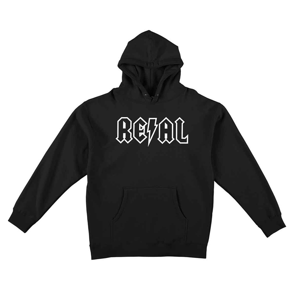 Real Skateboards Deeds Outline Black Hoodie [Size: M]