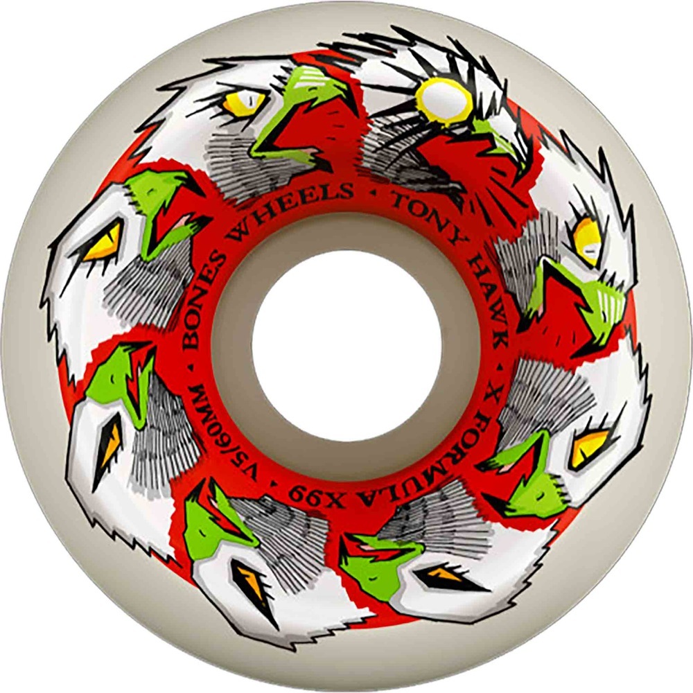 Bones X-Formula Hawk Animation Side Cut V5 99A 60mm Skateboard Wheels