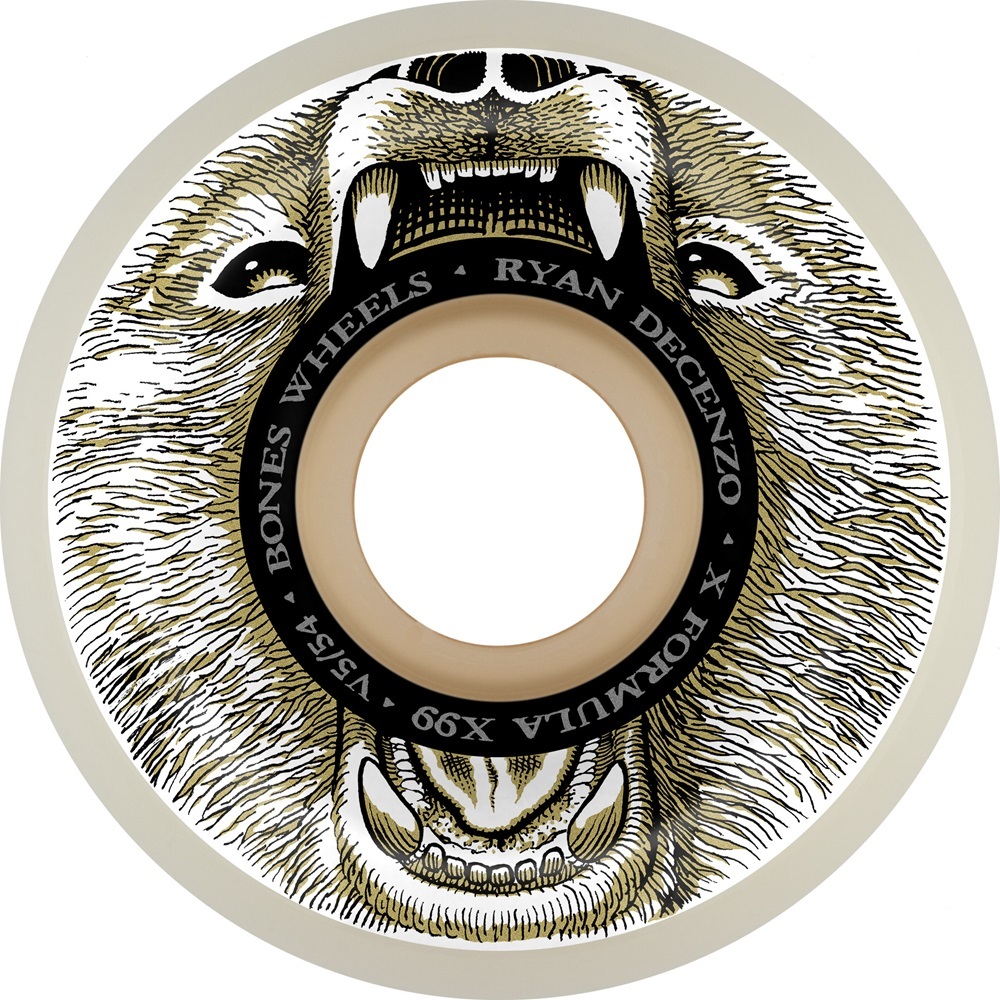 Bones X-Formula Decenzo Bear Grills Side Cut V5 99A 54mm Skateboard Wheels