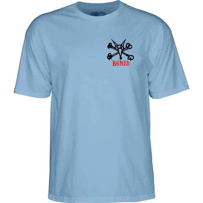 Powell Peralta Rat Bones Carolina Blue Youth T-Shirt [Size: Youth L]