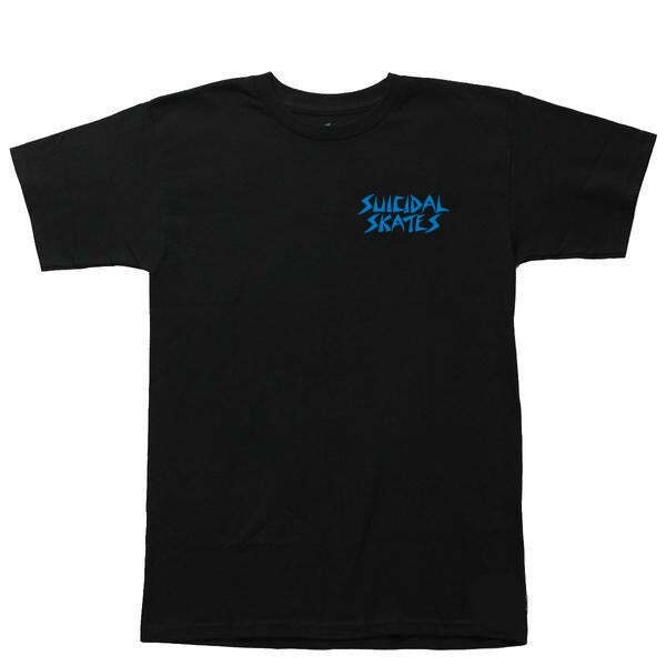 Dogtown Suicidal Skates Pool Skate Black Blue T-Shirt [Size: XL]