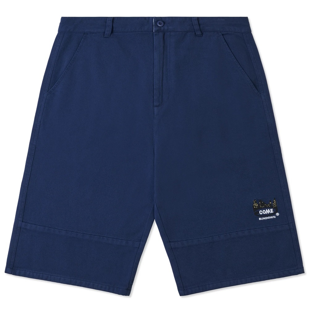 Come Sundown Toil Washed Blue Shorts [Size: 30]