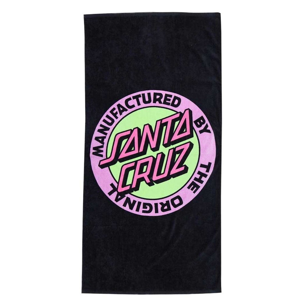 Santa Cruz MFG Dot Retro Black Beach Towel