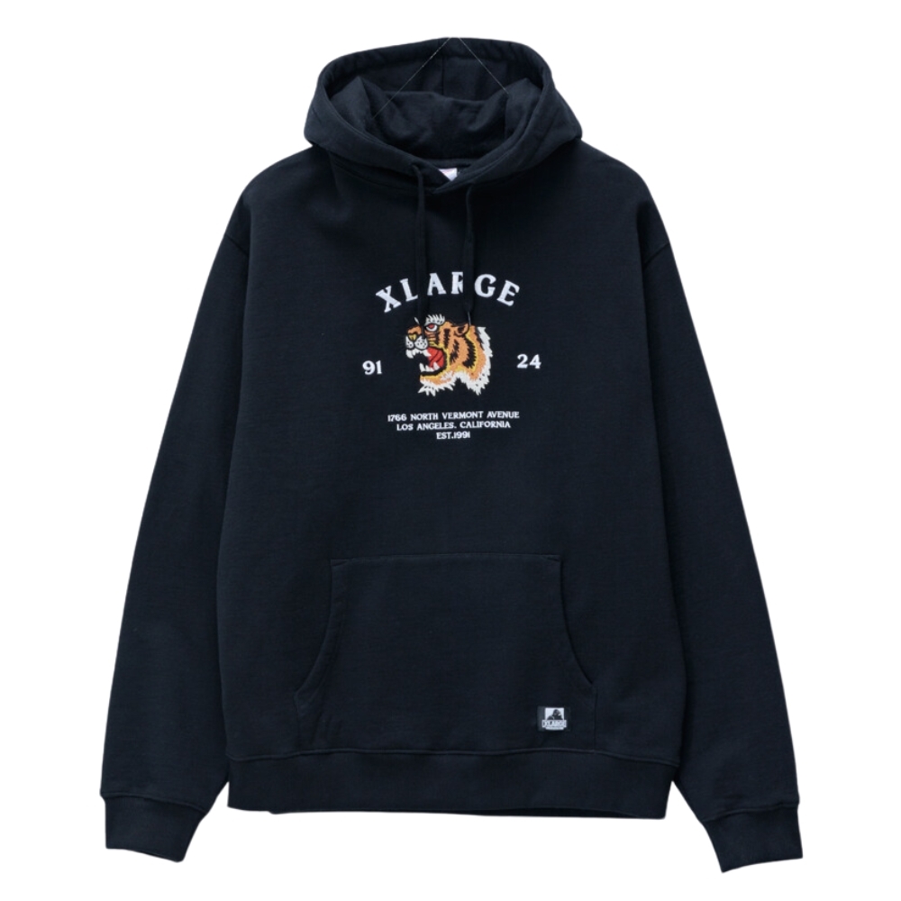 XLarge North Vermont Ave Solid Black Hoodie [Size: L]