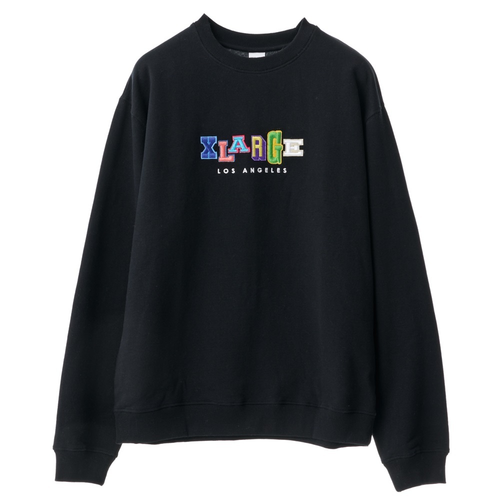 XLarge Colour College Solid Black Crew Jumper [Size: M]