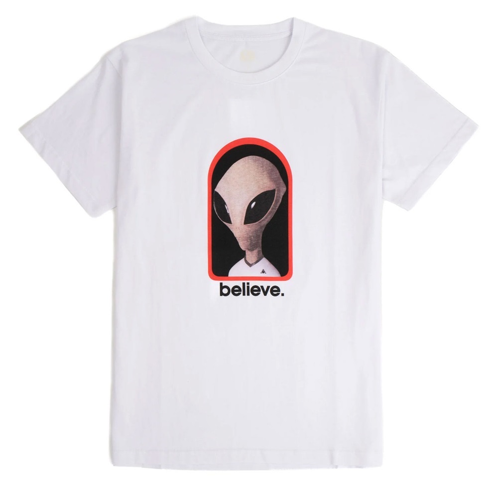 Alien Workshop Believe Reality White T-Shirt [Size: M]