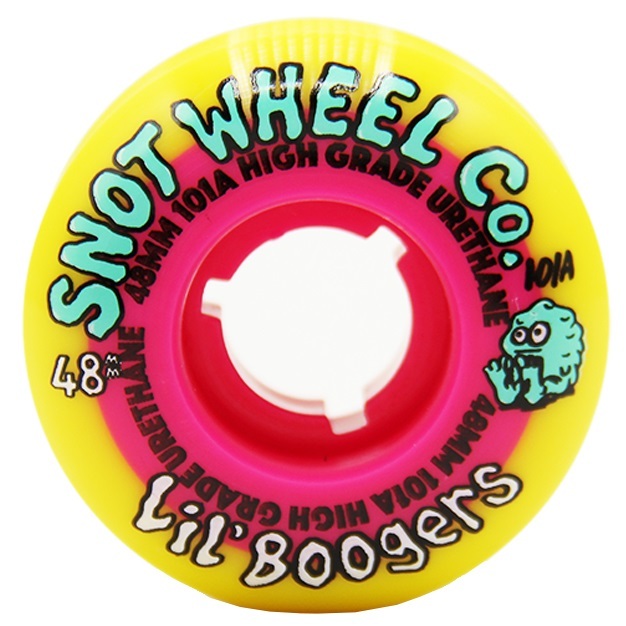 Snot Wheel Co Lil Boogers Pink Yellow 101A 48mm Skateboard Wheels