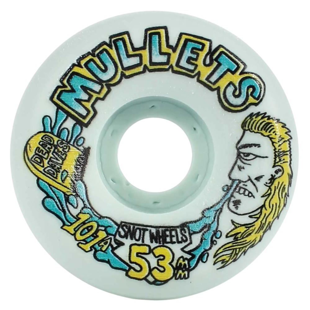 Snot Wheel Co Dead Dave Mullets Teal 101A 53mm Skateboard Wheels