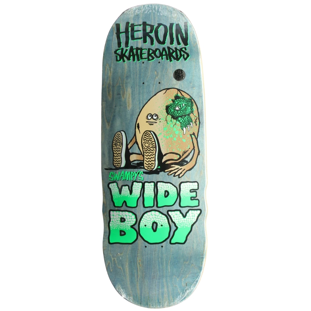 Heroin Swampy's Wide Boy Blue 10.75 Skateboard Deck