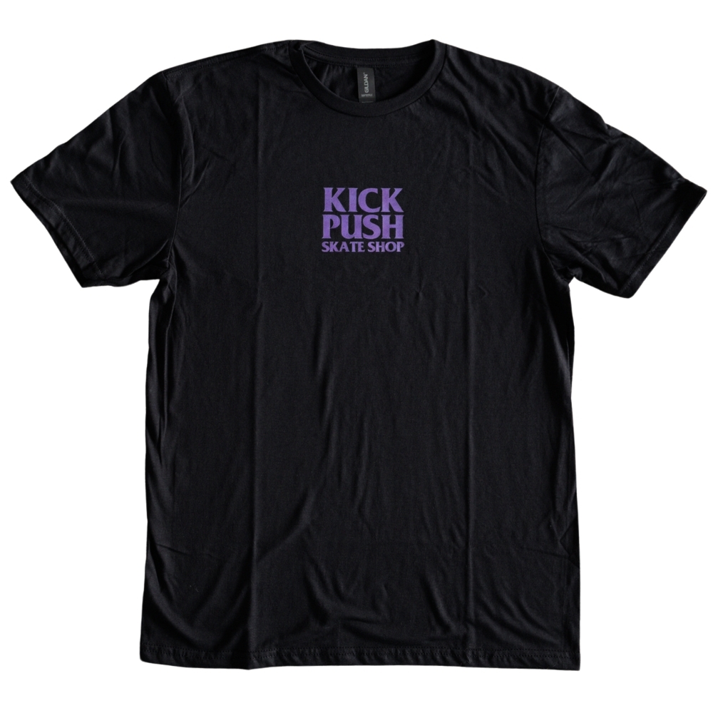 Kick Push Skate Shop Logo Black Purple Mens T-Shirt [Size: XS]