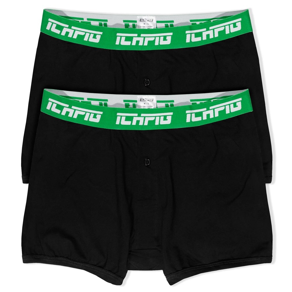 Ichpig 2 Pack Boxer Briefs Black [Size: M-L]