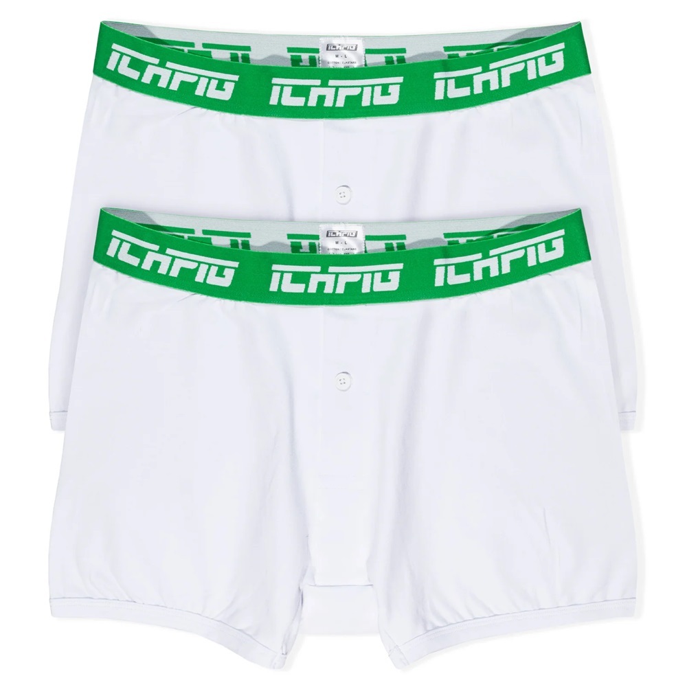 Ichpig 2 Pack Boxer Briefs White [Size: M-L]