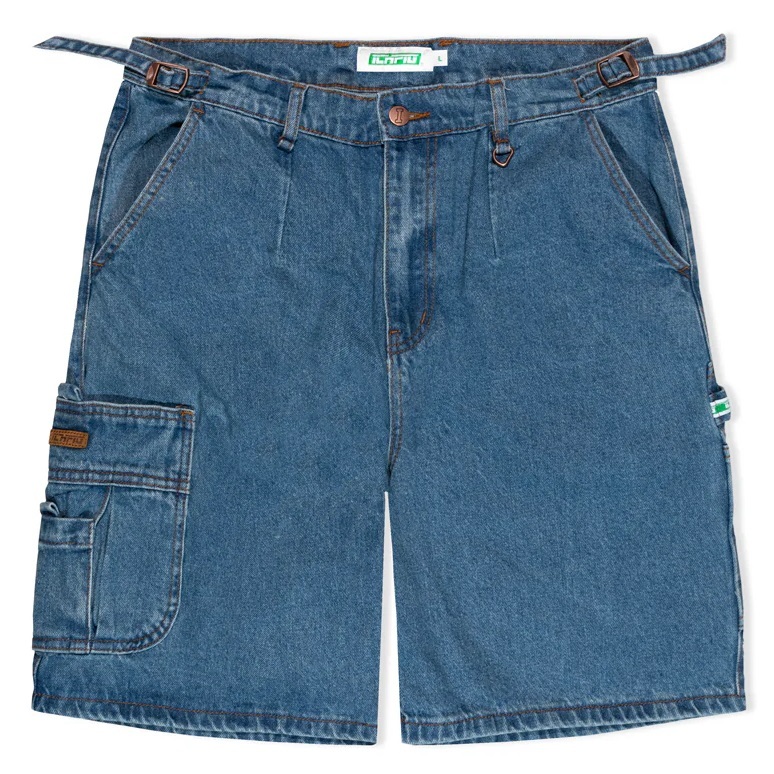 Ichpig Denim Utility Washed Indigo Shorts [Size: S]