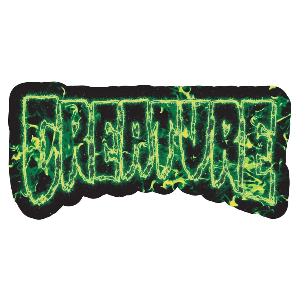 Creature Inferno Logo Green Yellow Sticker