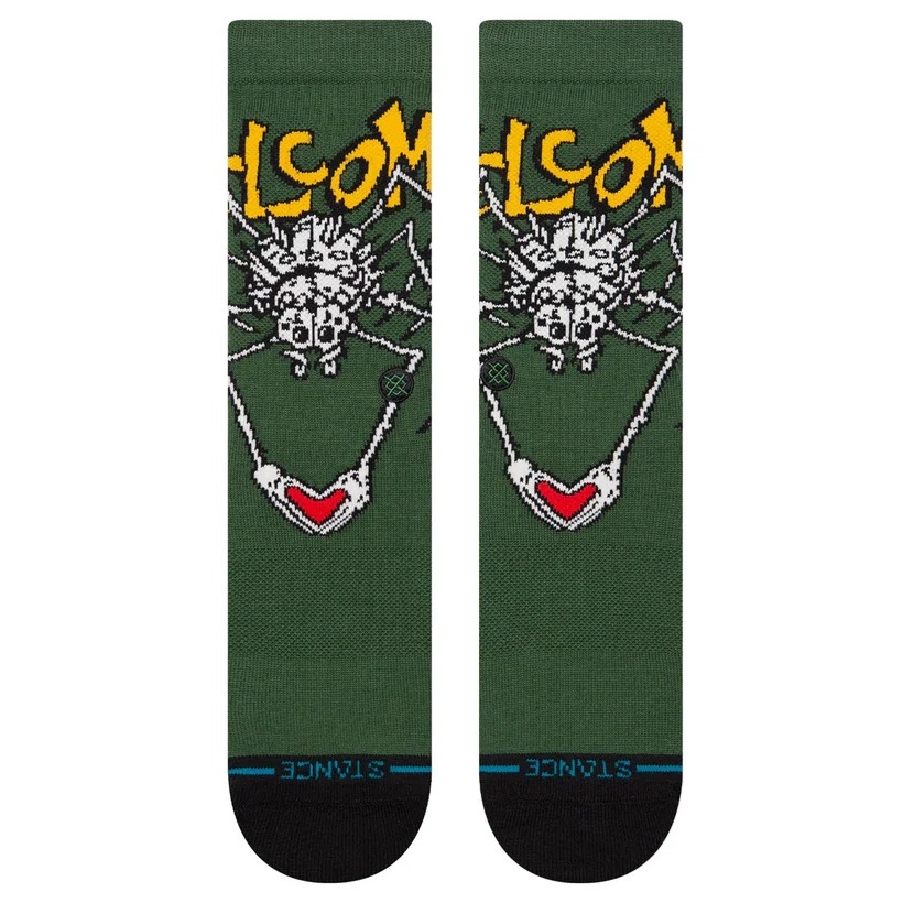 Stance Welcome Wilbur Crew Green Large Mens Socks