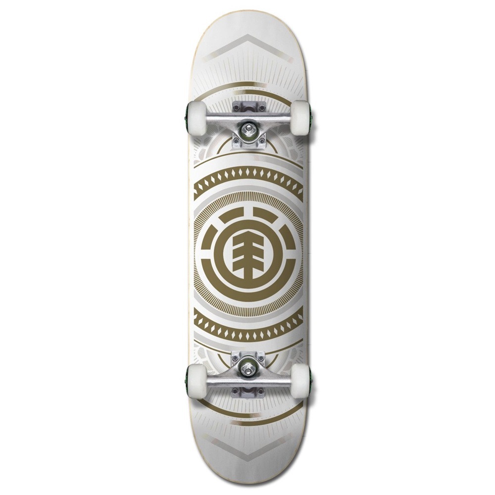 Element Hatched White Gold 8.0 Complete Skateboard