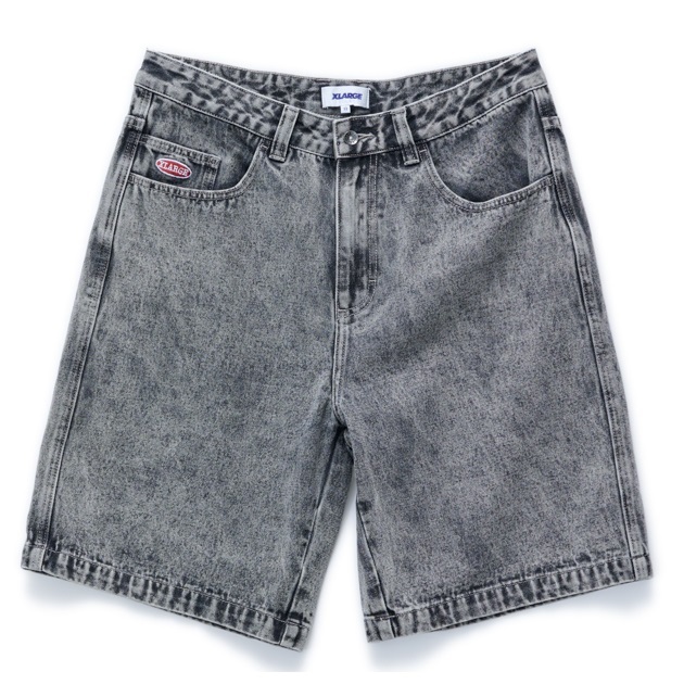 XLarge Bull Denim 91 Acid Black Shorts [Size: 28]