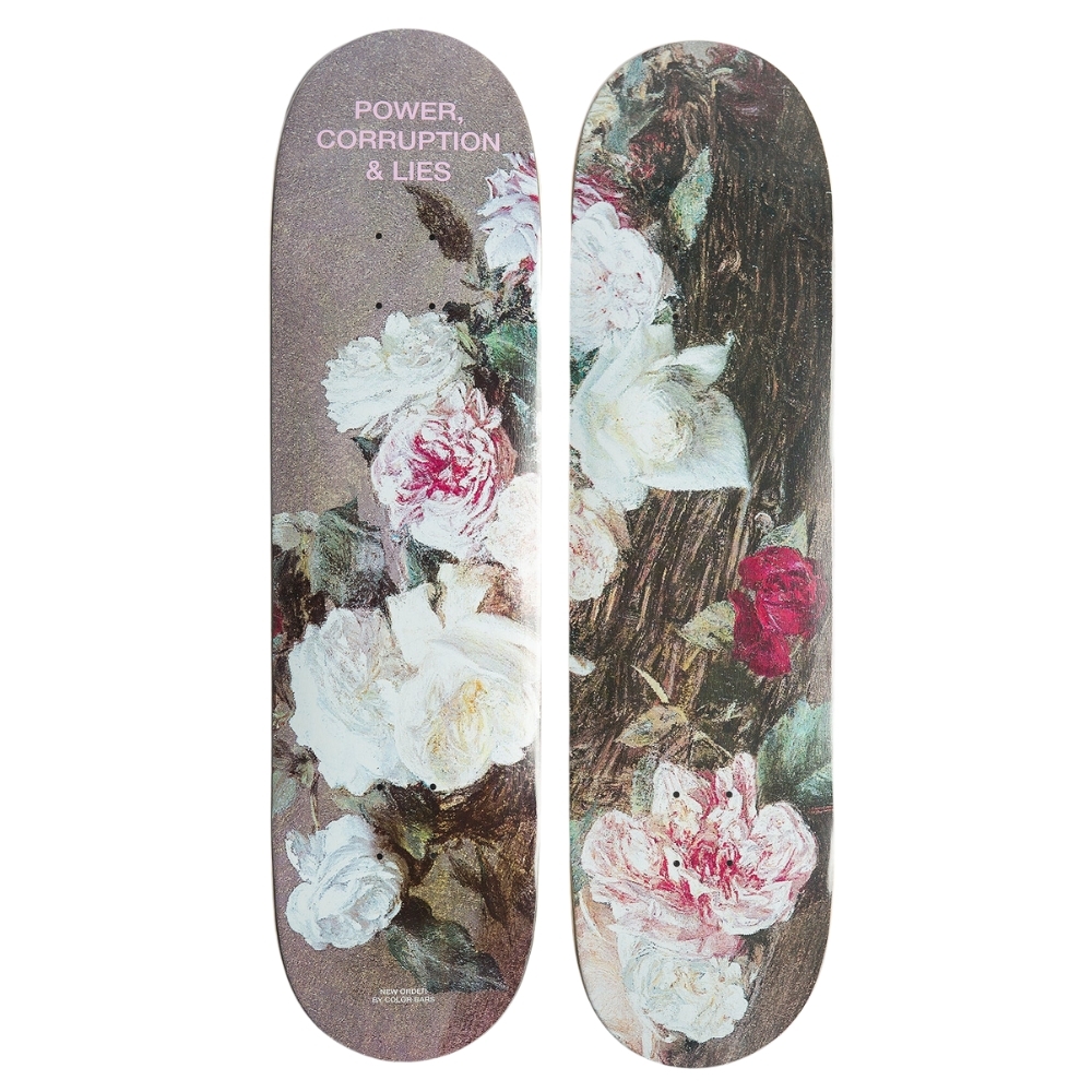 Color Bars x New Order Power Corruption Lies 8.25 Skateboard Deck Set