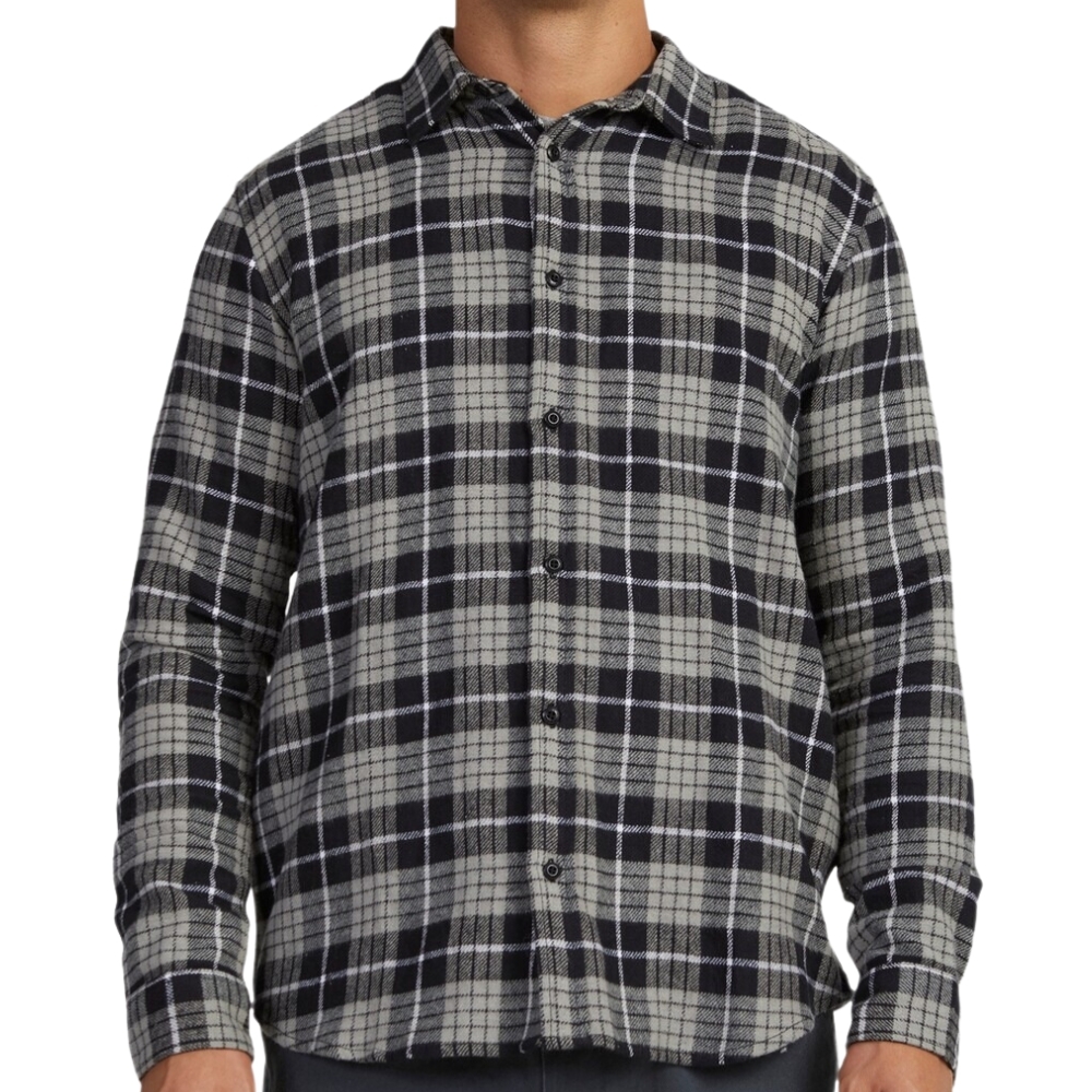 RVCA Treets Black Long Sleeve Shirt [Size: M]