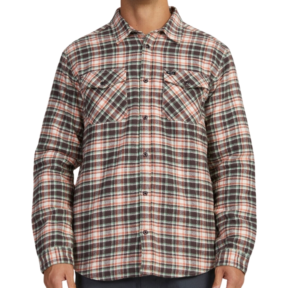 RVCA Replacement Lined Multi Long Sleeve Shirt [Size: M]