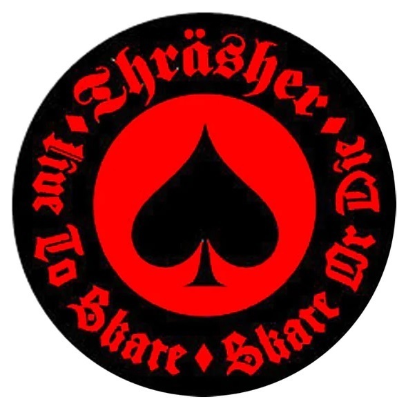 Thrasher Oath Circle Sticker [Colour: Black Red]