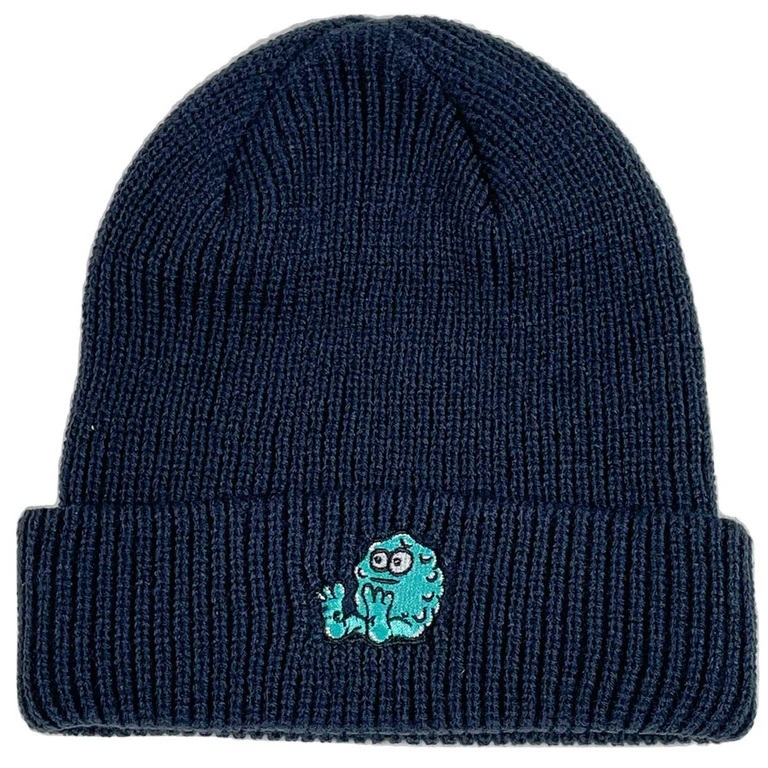 Snot Wheel Co Booger Logo Navy Beanie