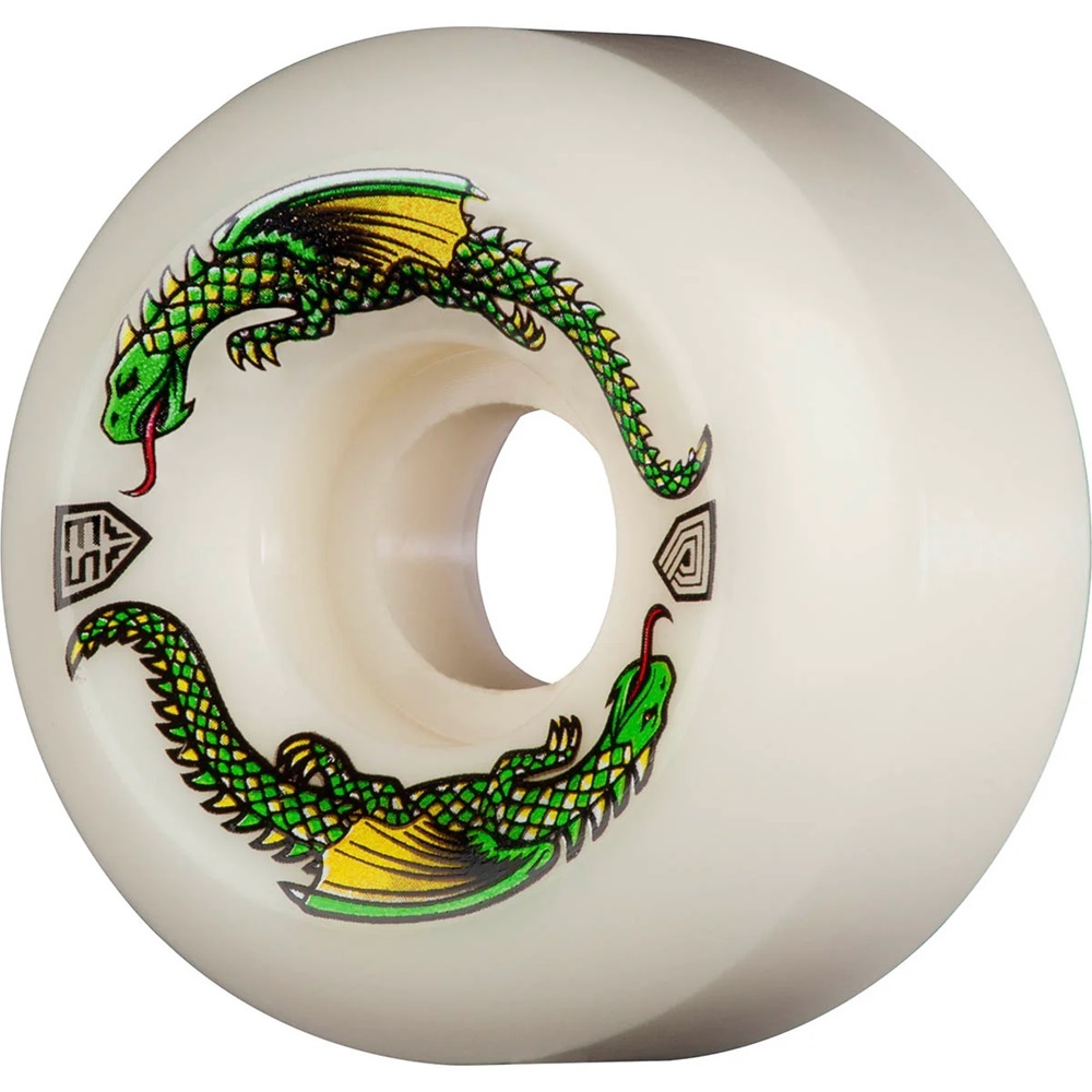 Powell Peralta Dragon Formula White 93A 53mm x 33mm Skateboard Wheels