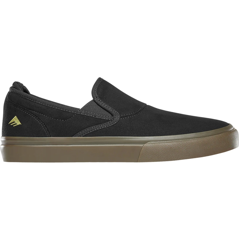 Emerica Wino G6 Slip On Black Gum Dark Grey Mens Skate Shoes [Size: US 6]