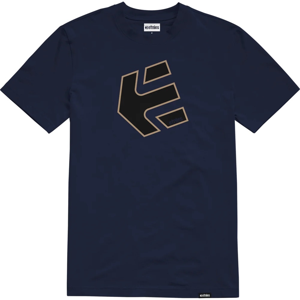 Etnies Crank Navy Black T-Shirt [Size: S]