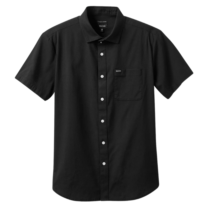 Brixton Charter Oxford Woven Black Button Up Shirt [Size: M]